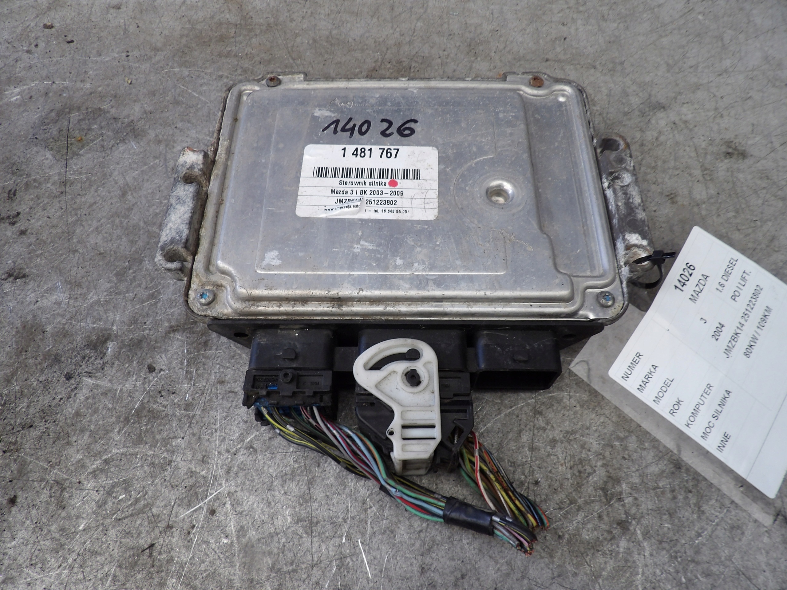 Mazda 3 computer Centralina