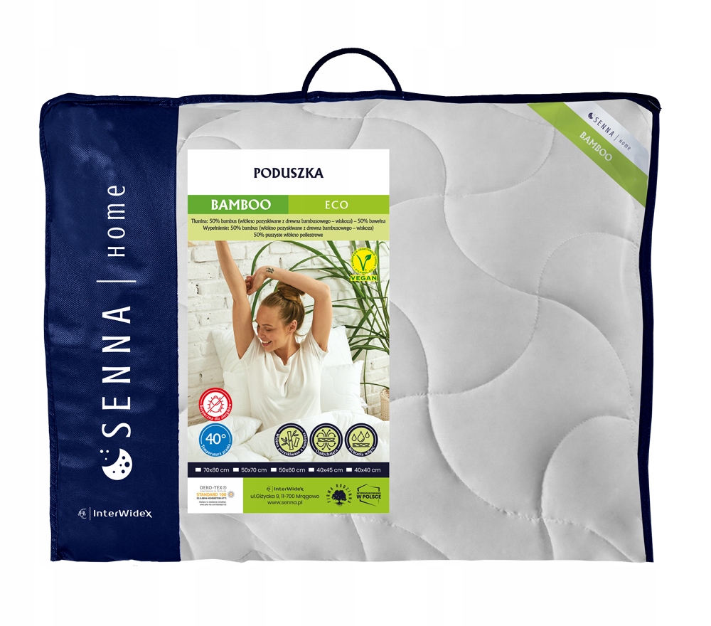 

Poduszka Bambusowa Bamboo Inter-widex 50x60 Jakość