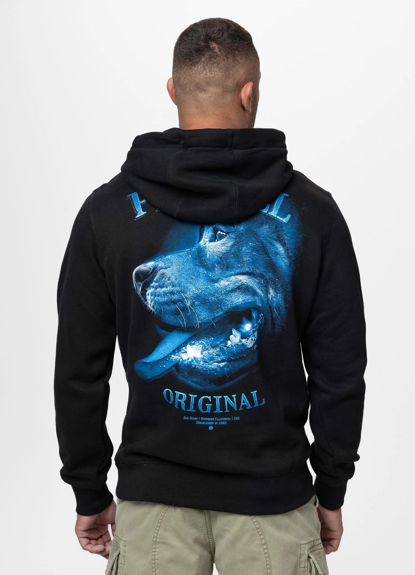 Pánská Mikina S Kapucí Pit Bull Midnight Černá M