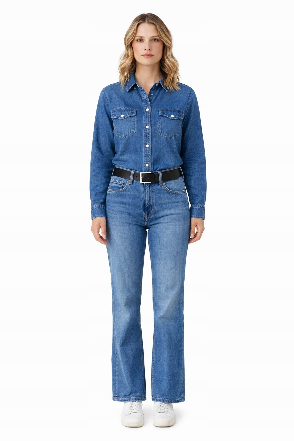 Klasická Džínová Košile S Límečkem, Modrá, Velikost 1I4A