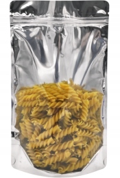 

Torebka srebrna Doypack duże okno 250ml 50 szt.