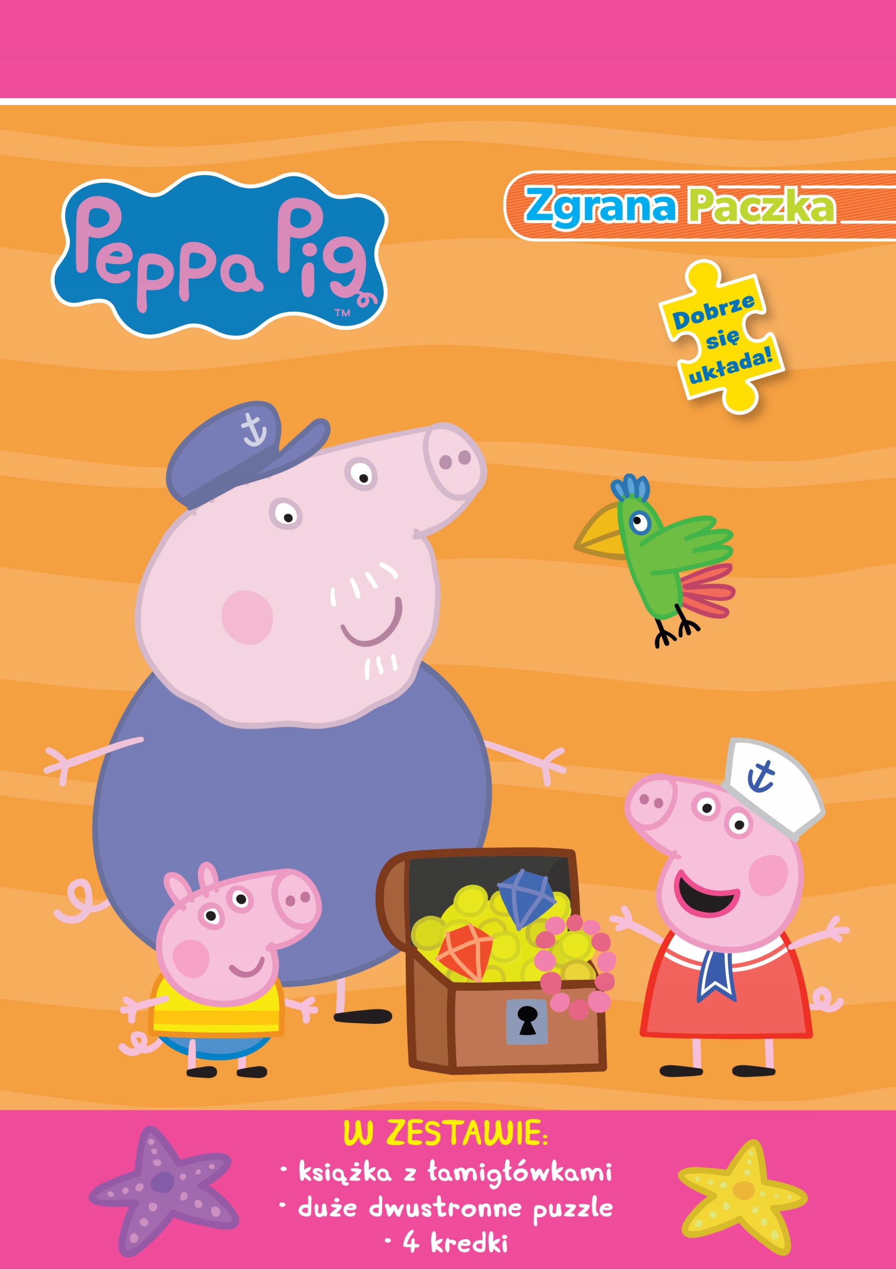 

24 Puzzle Dwustronne Kredki Peppa Pig Książka