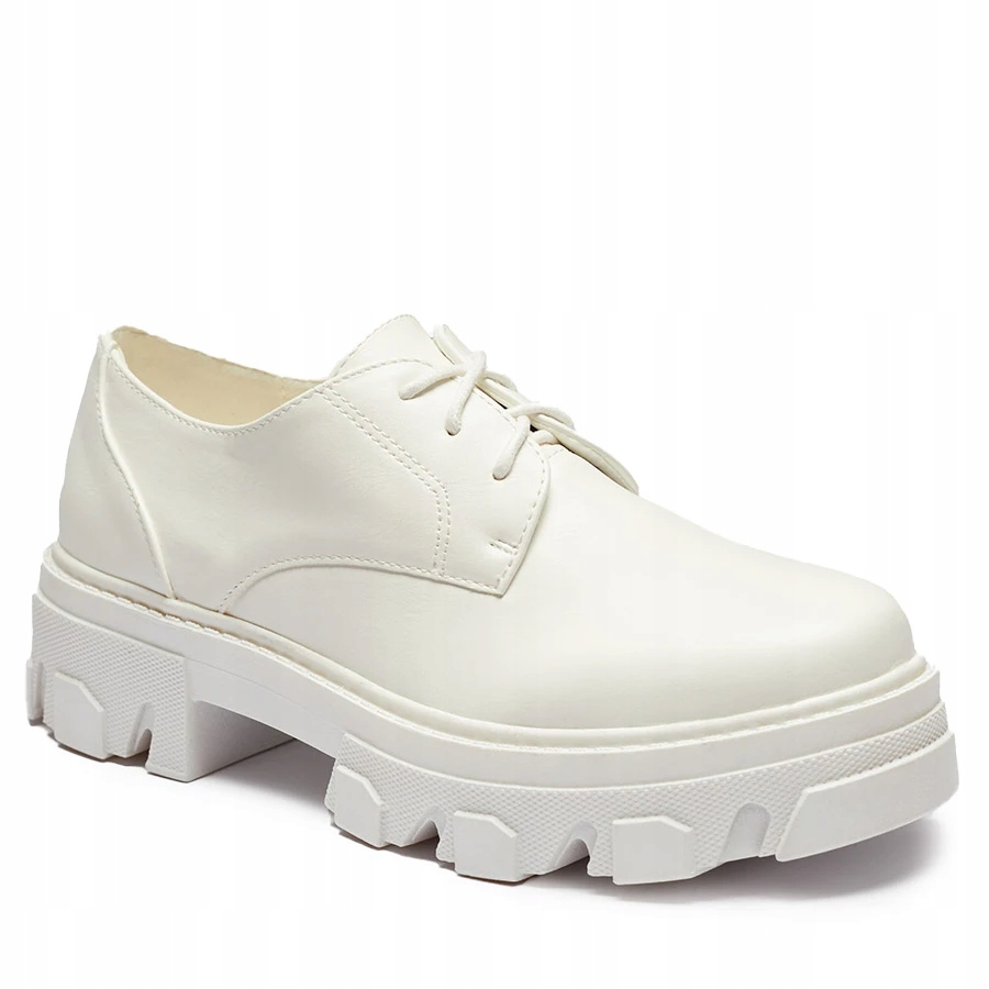 

LS5154 White Białe Półbuty Damskie Delgor 38