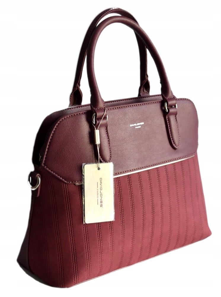 Torebka Damska David Jones Bordowa Do Ręki Na Ramię Marka David Jones