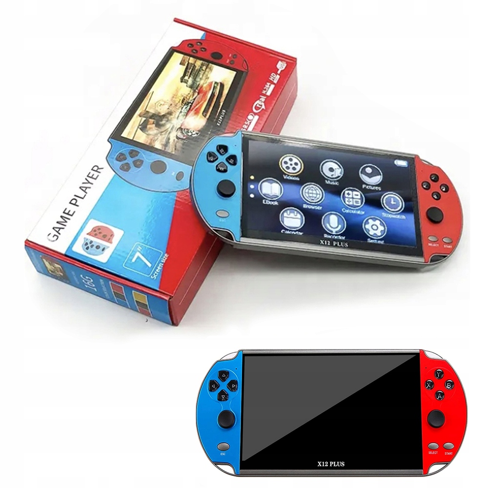 Przenośna Konsola Do Gier 7" Duży Ekran 16G Ponad 1000 Gier Mini Retro