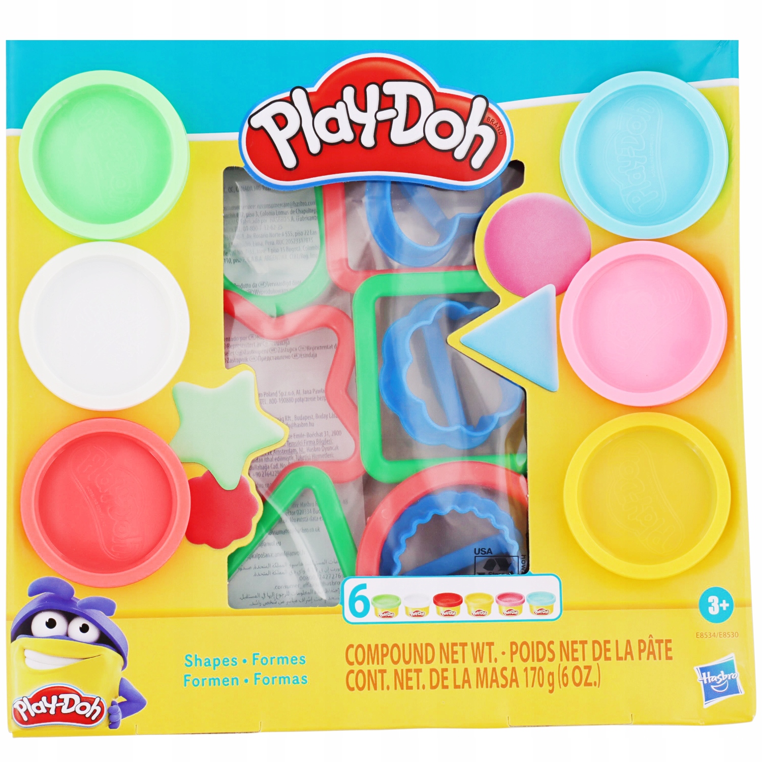 

Play-doh Ciastolina Kształty 6 Mas 9 foremek E8534