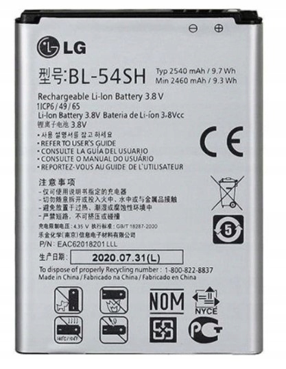 

Oryg Bateria Lg BL-54SH G3s D722 L90 D405 2540mAh