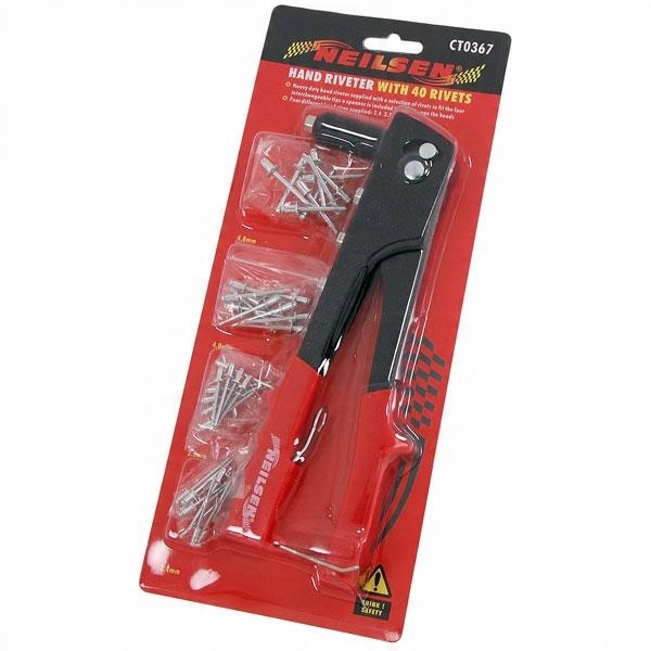 

Nitownica Ręczna 25CM 4 Końcówki Nity Mocna Neilse