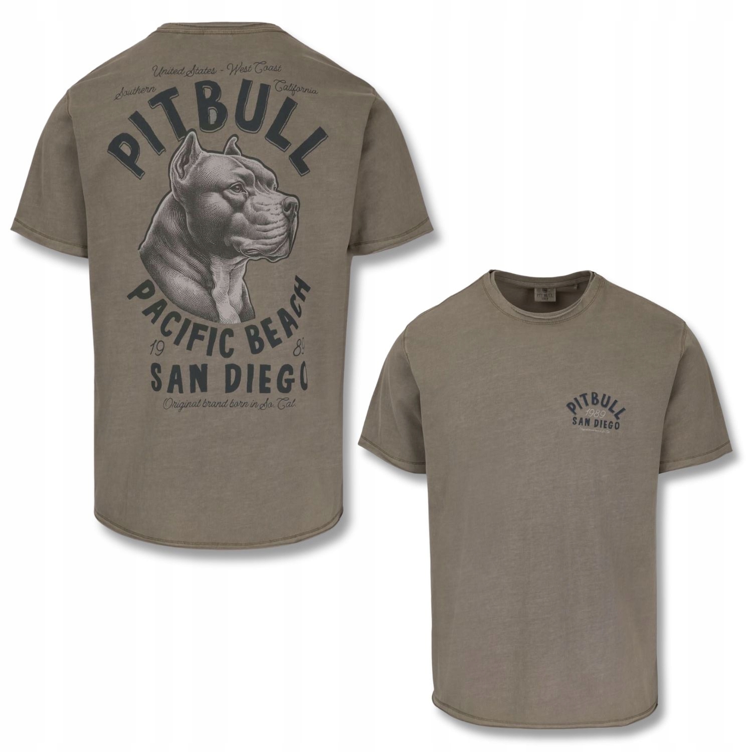 Męska Koszulka Pitbull Bawełniany T-shirt Denim Washed Raw Pacific Nadruk