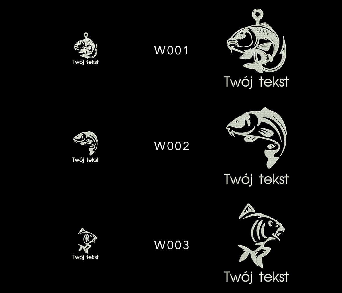 Koszulka polo wędkarska z haftem różne wzory KH Rozmiar L