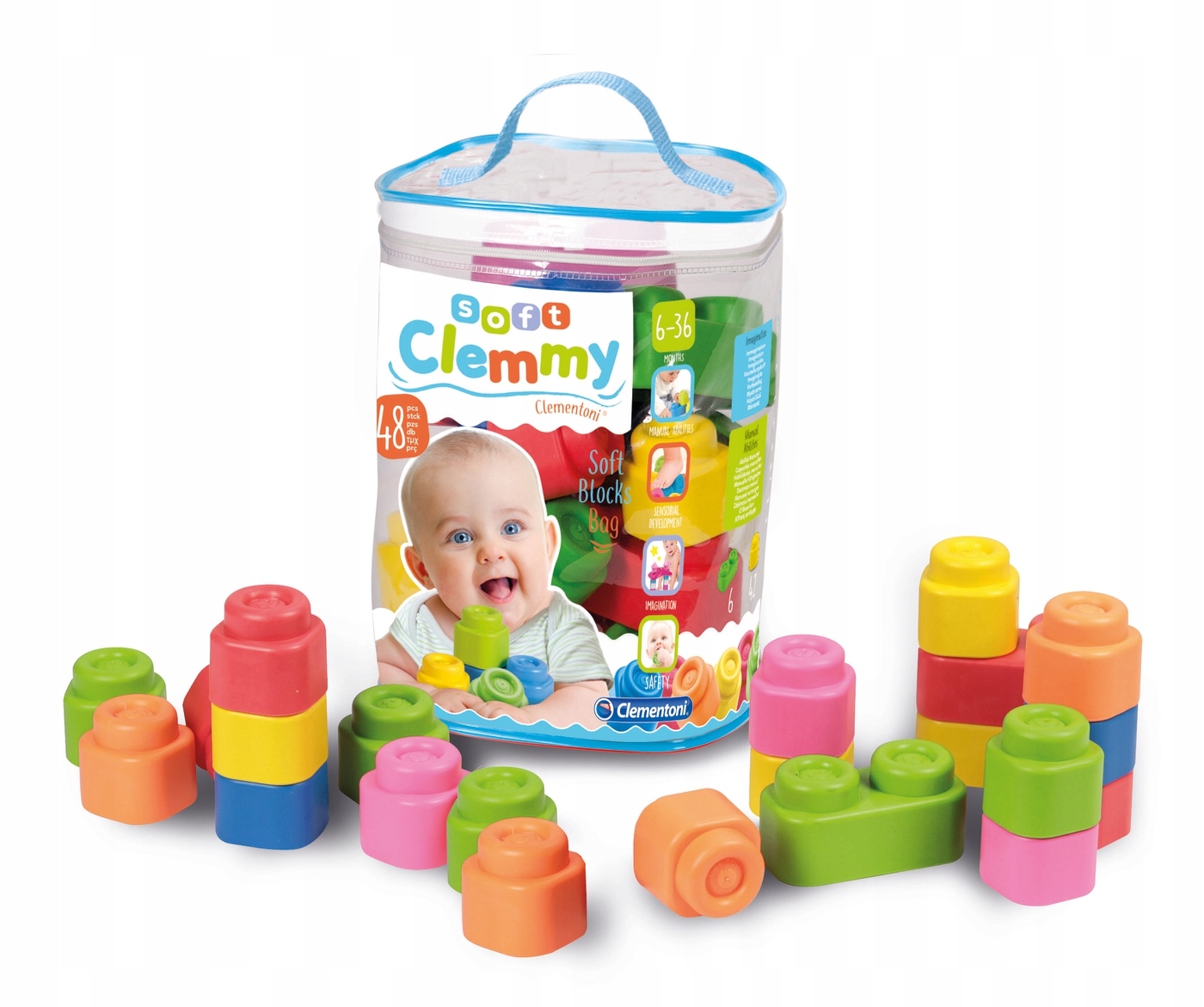 

Clemmy Klocki Miękkie Gumowe W Woreczku 48 szt 6m+