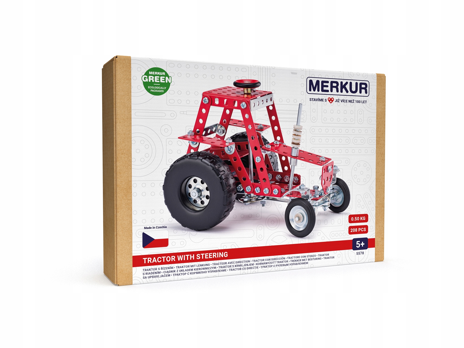 Merkur Zestaw Traktor z Układem Kierowniczym 205 elementy 5578