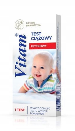 

Test ciążowy Vitam płytkowy, 1 sztuka