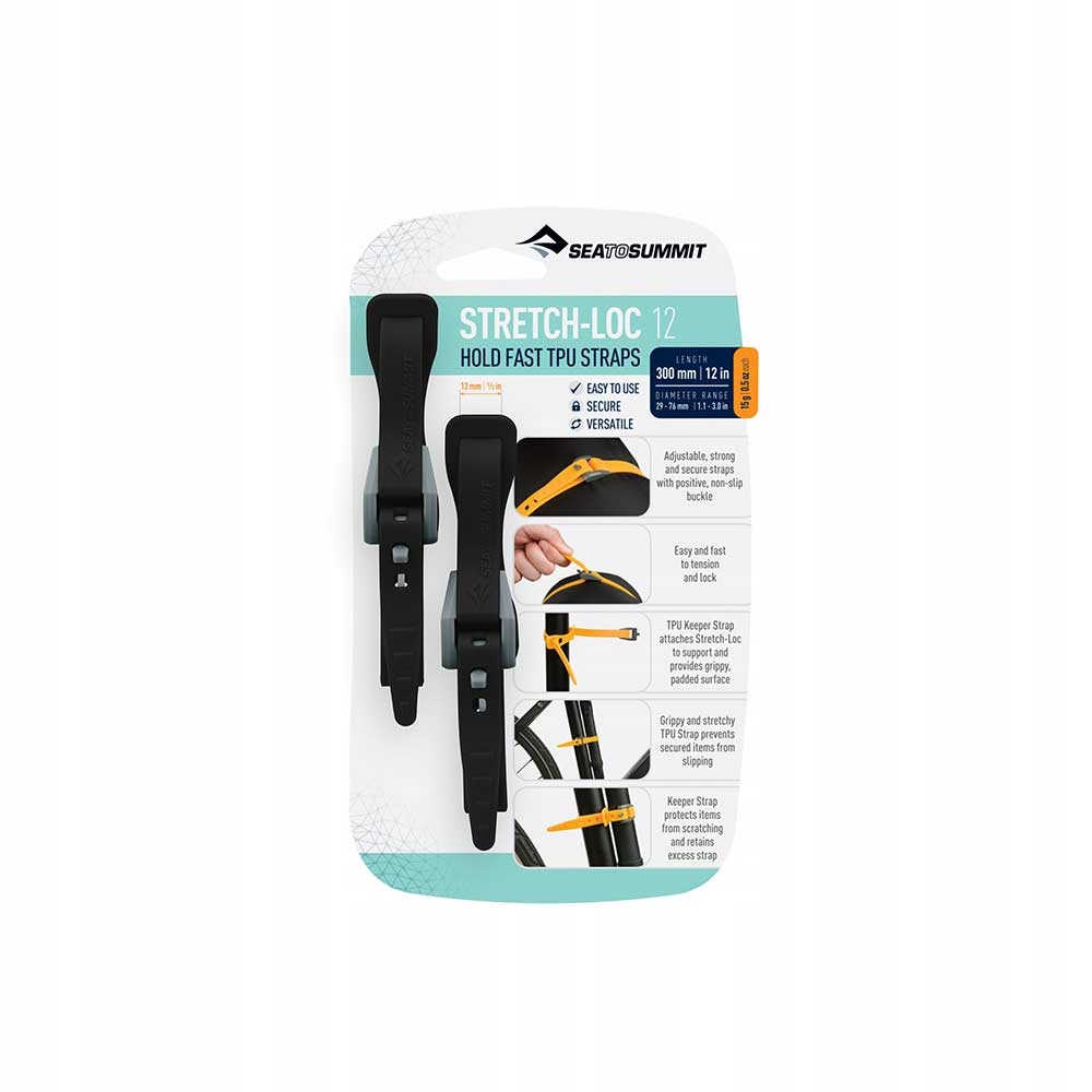 Troki Sea To Summit Stretch-Loc 12 12 x 300 mm Black
