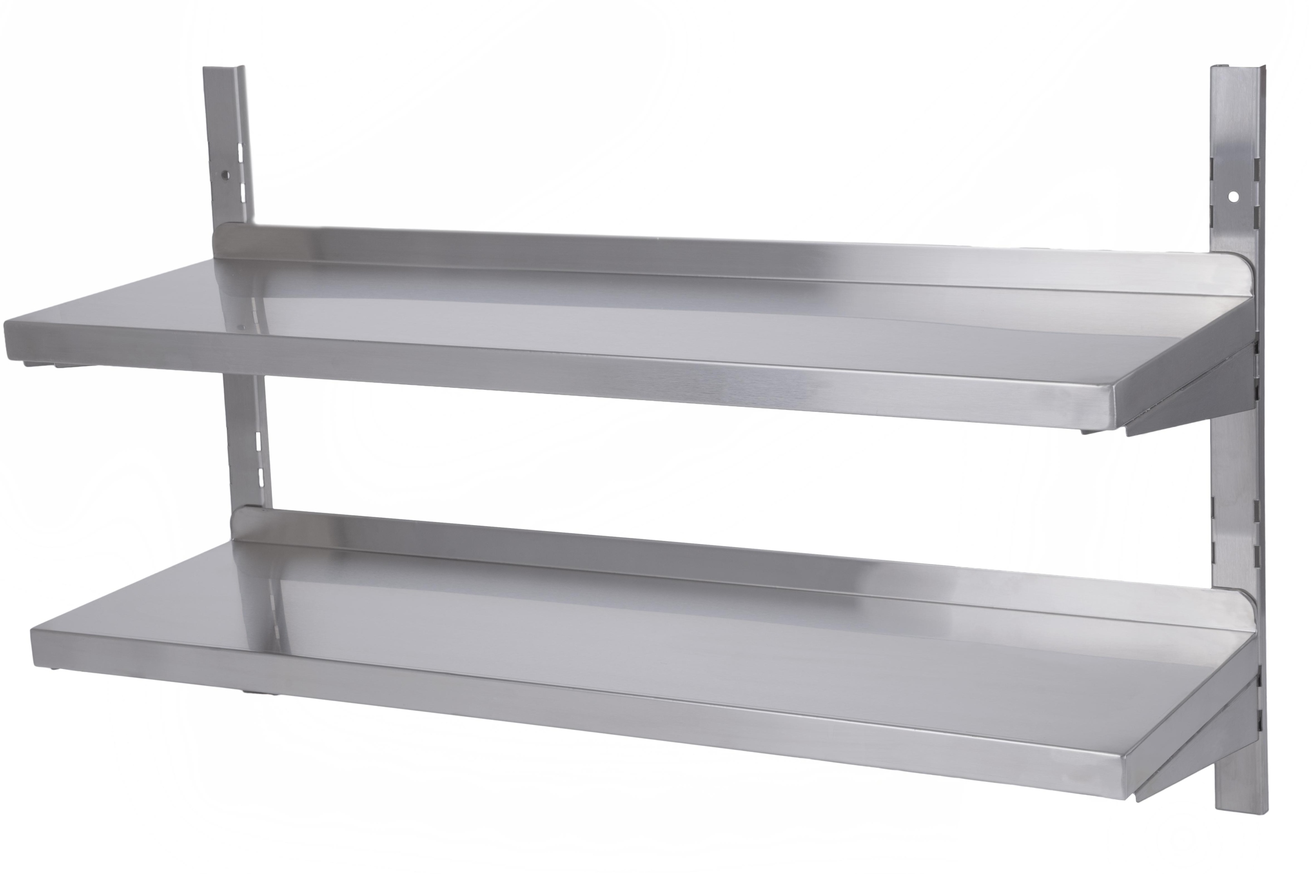 PÓŁKA WISZĄCA DO KUCHNI PRZESTAWNA PODWÓJNA 120X30X60 CM STALOWA TECHNICA