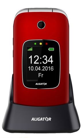 Aligator V650 Senior červeno-strieborný+st.nab AV650RS