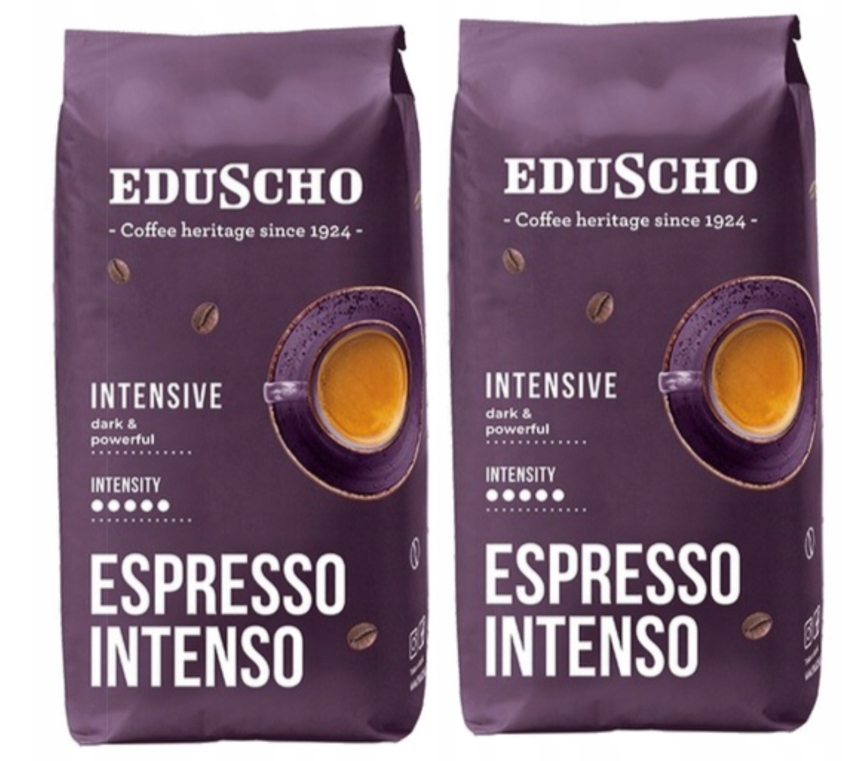 Kawa Ziarnista Palona 2x1kg Espresso Intenso Aromatyczna Zestaw Eduscho