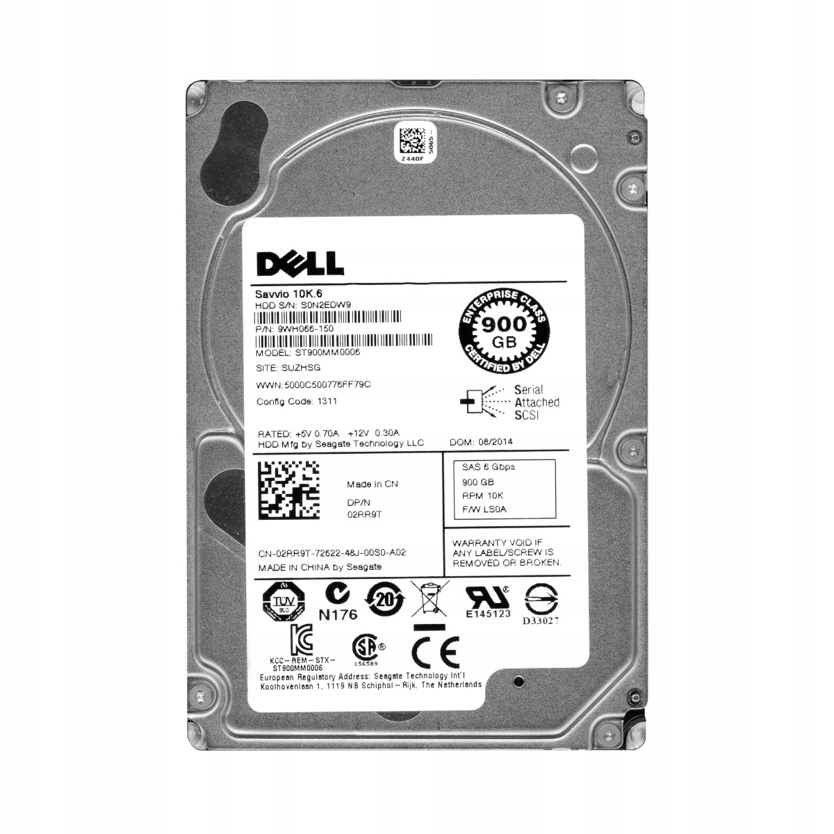 Dell 02RR9T 900GB 10K 64MB SAS-2 2.5" ST900MM0006