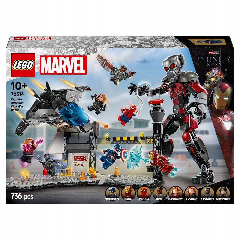 Lego 76314 Marvel Heroes Captain America: Válka hrdinů bitva