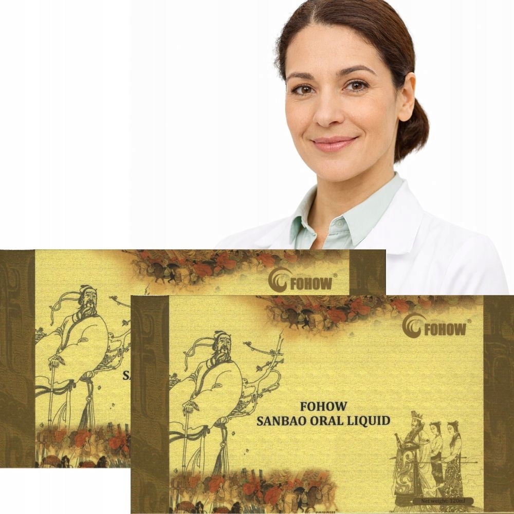 2-PAK Sanbao Oral Liquid Fohow Trzy 3 Klejnoty Mocny 2x4 Flakony 240ml (C)