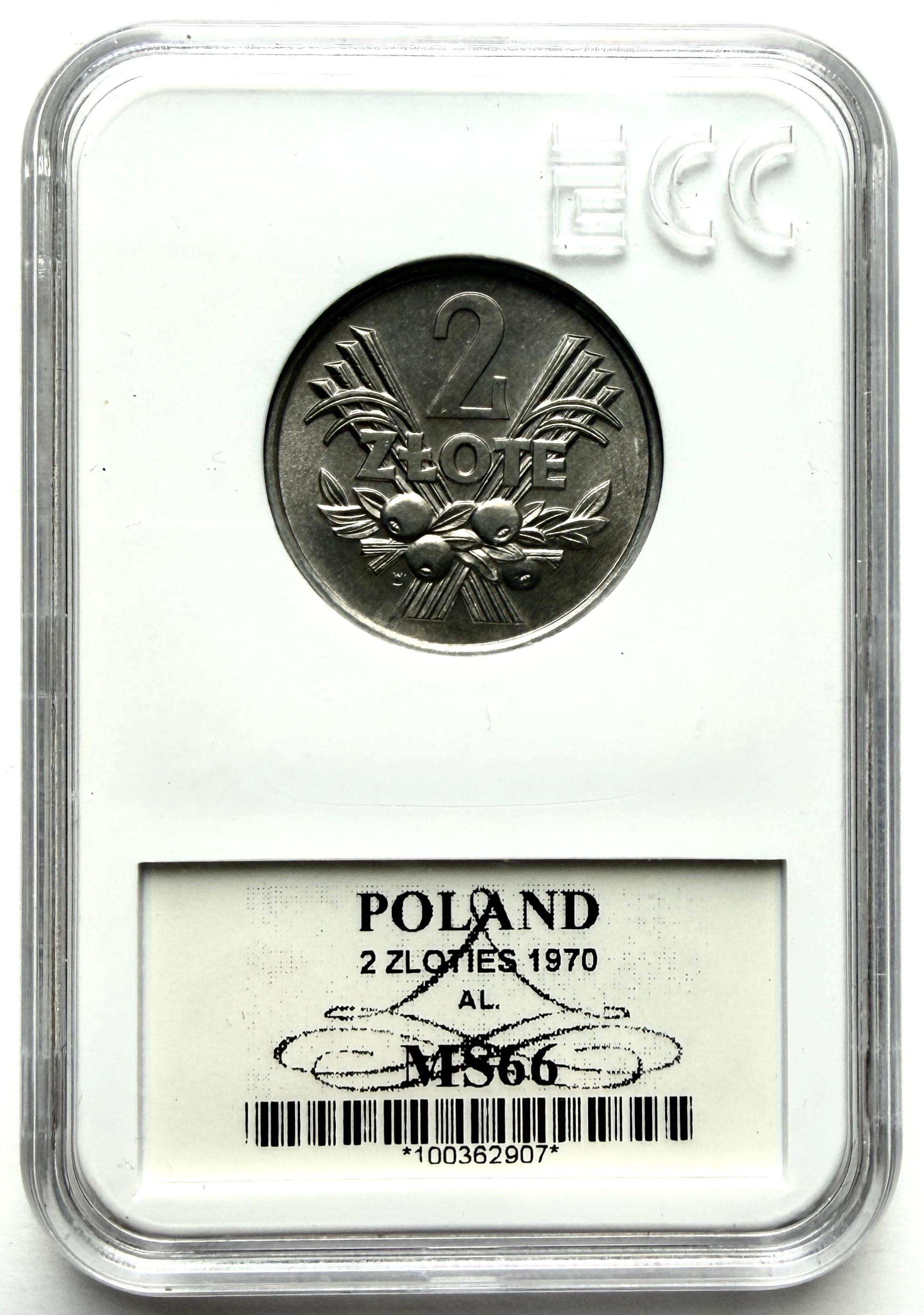 PRL - 2 złote jagody 1970 GCN MS66