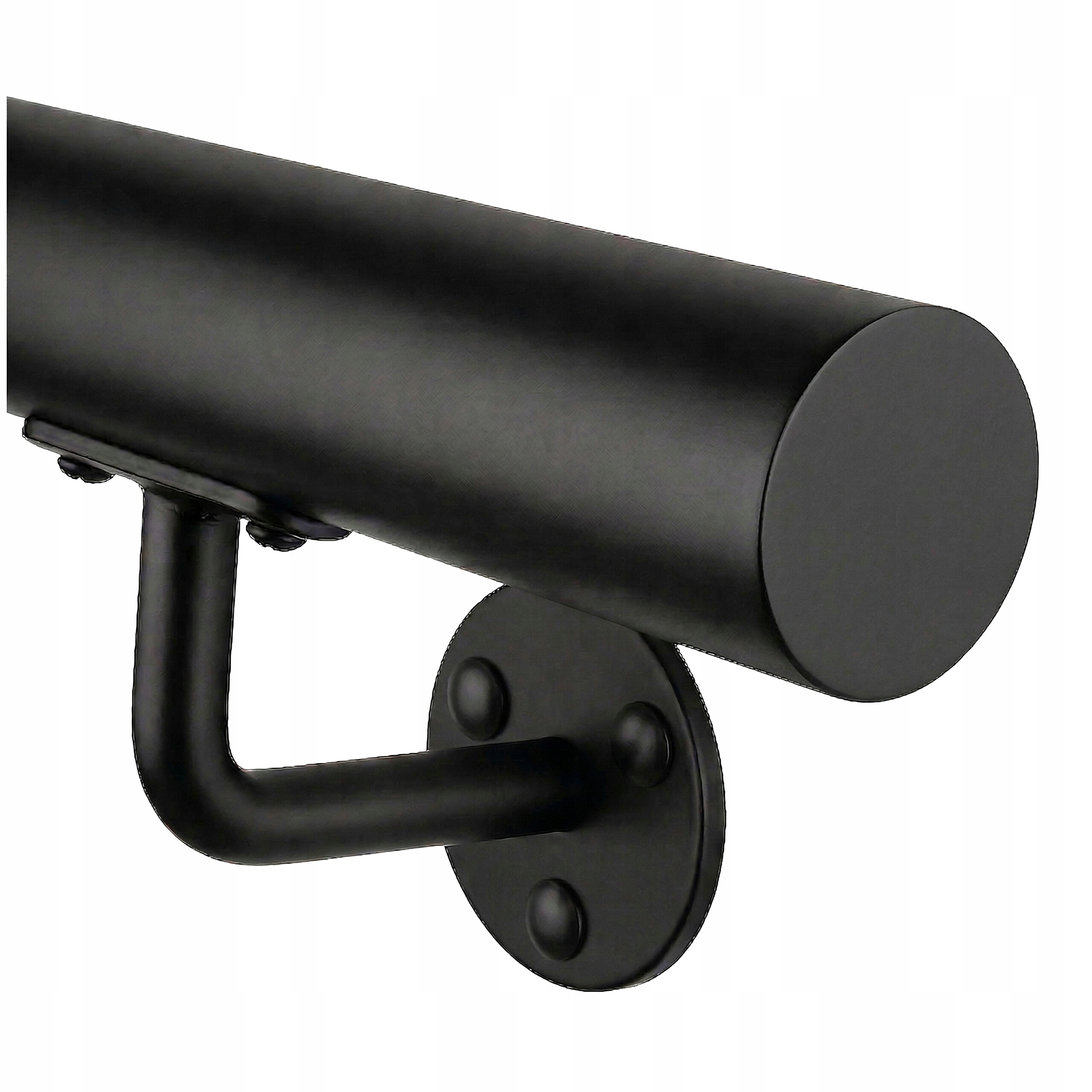 Stěnové zábradlí 260 cm Schodišťové Černá Loft Nerezová Ocel fi 42 3 otvory