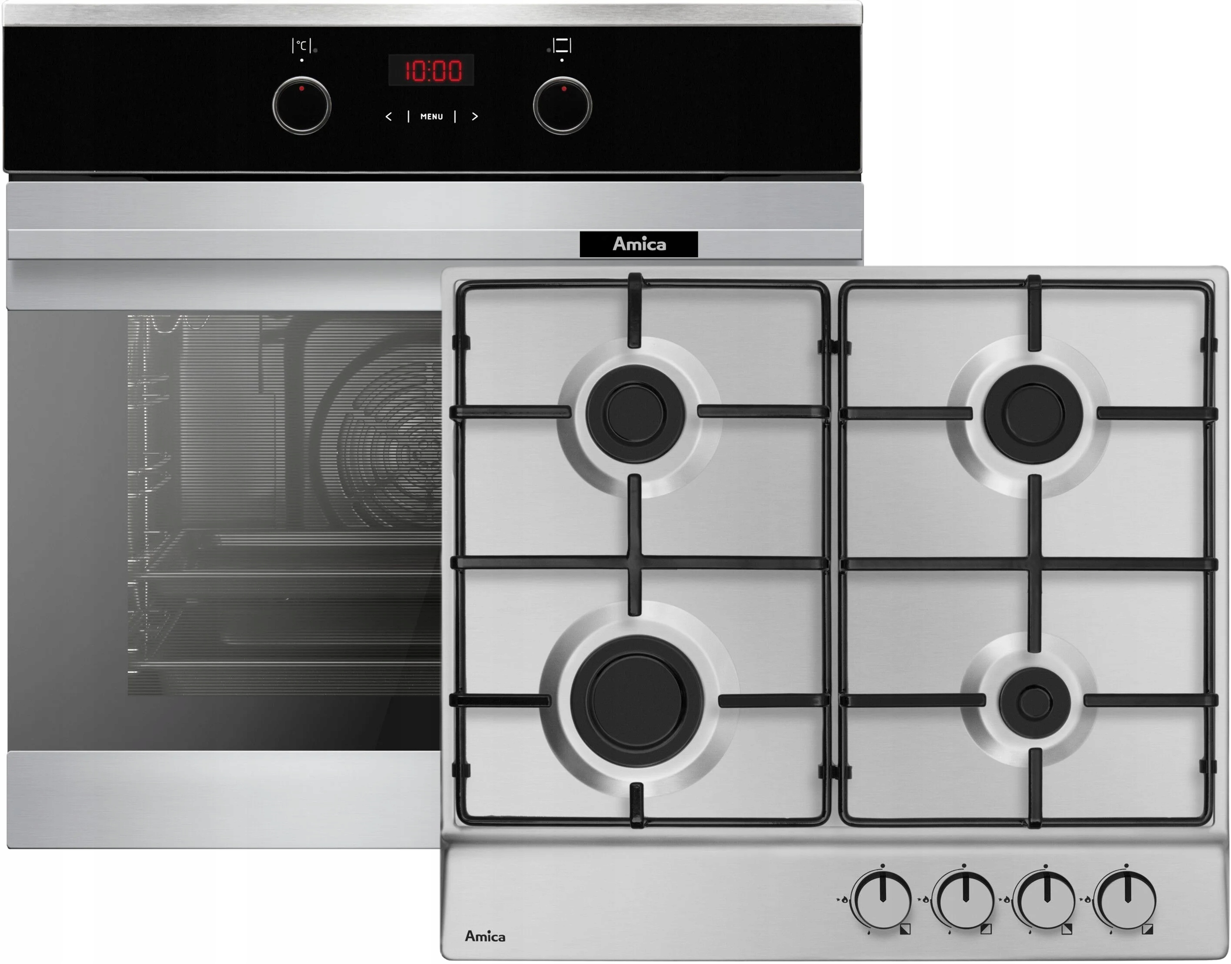 TANIO ZESTAW AMICA PIEKARNIK EB6521+ PŁYTA GAZOWA STALOWA INOX