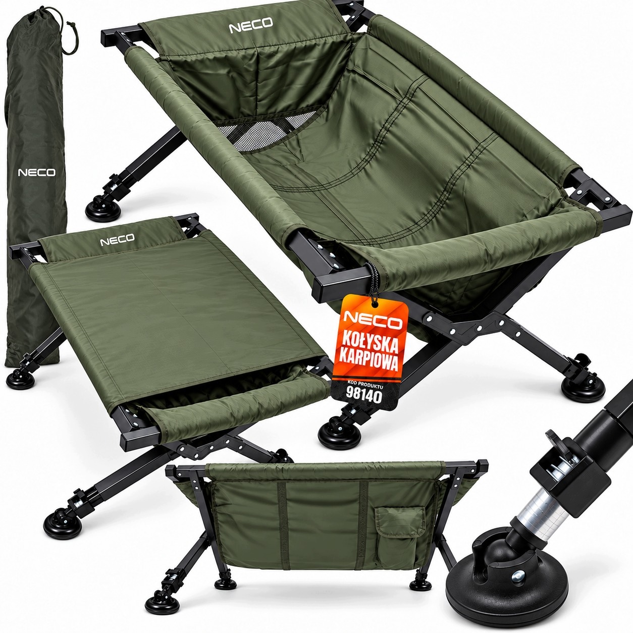 Kaprařská Podložka Neco 120x70x55 cm S Nastavitelnými Nožičkami A Pouzdrem