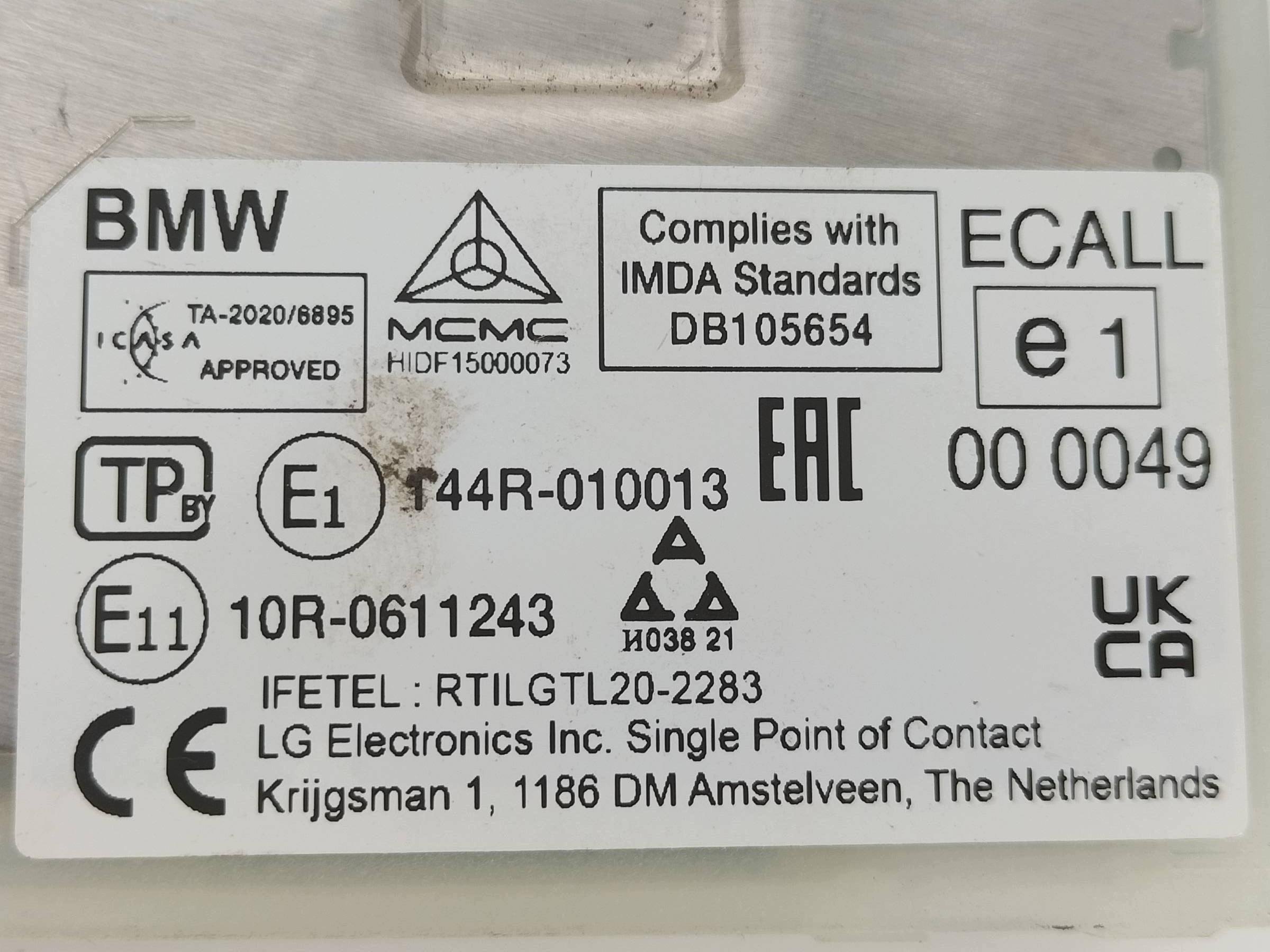 modulo CONVERTIBLE 5A92530 Bmw Seria 3 VII (2018-2026) G20 G21