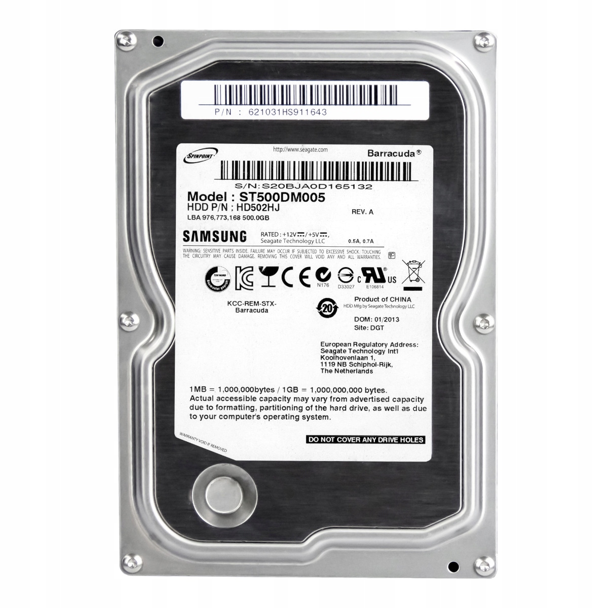 Samsung SpinPoint F3 500GB 7.2K 16MB Sata II 3.5'' ST500DM005