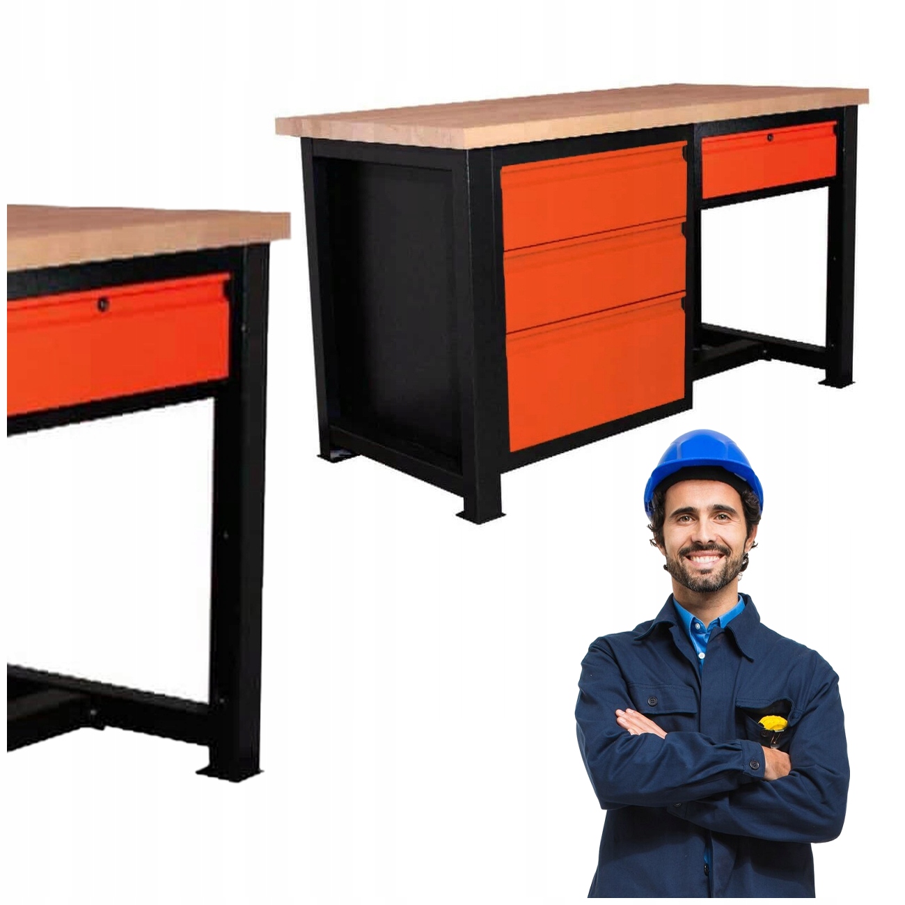 Garážový Pracovní Stůl Silný Pro Dílnu 145X68X83 CM P-1424