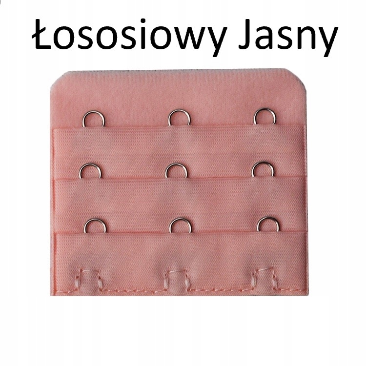 

Przedłużka do biustonosza 3x3 haftki Jasny łosoś