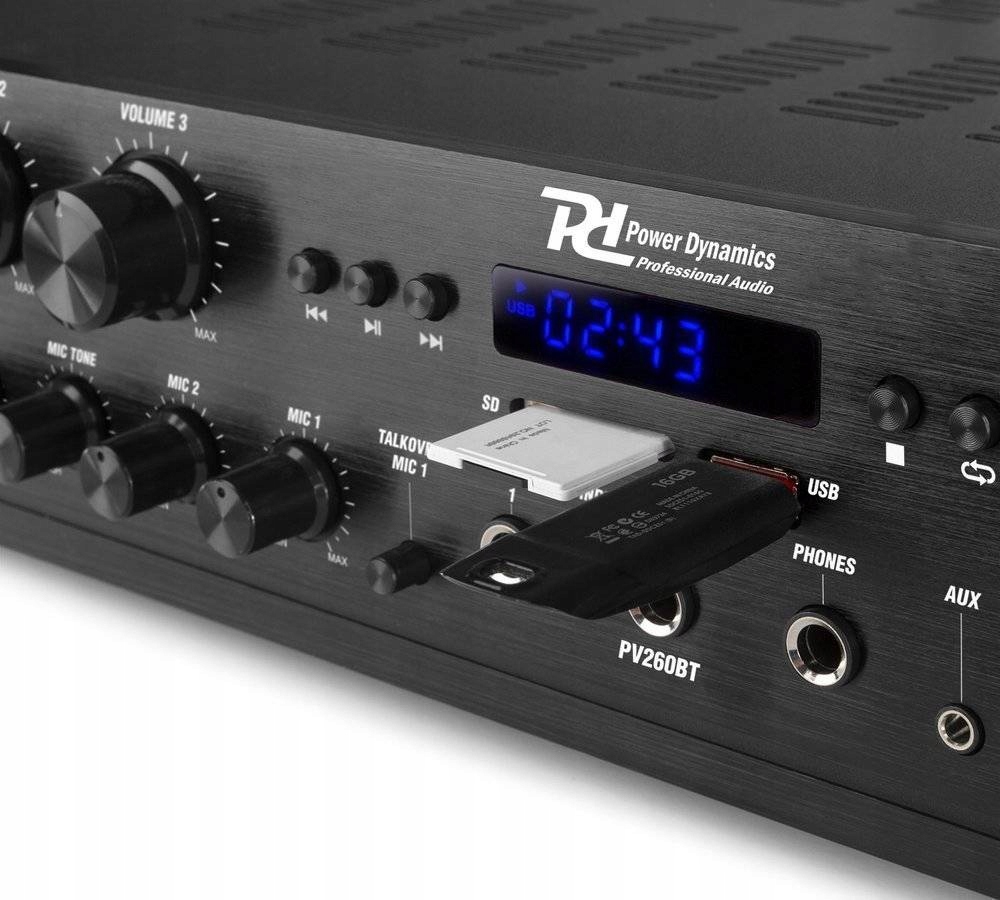 Profesjonalny Wzmacniacz 6-stref 600W BT USB FM Typ wzmacniacz