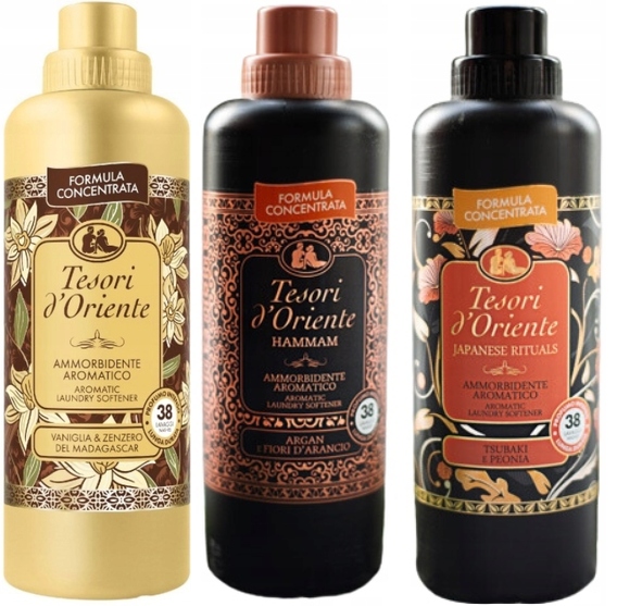 Levně Tesori d'Oriente Sada 3 italských oplachovacích přípravků 760 ml Vhj