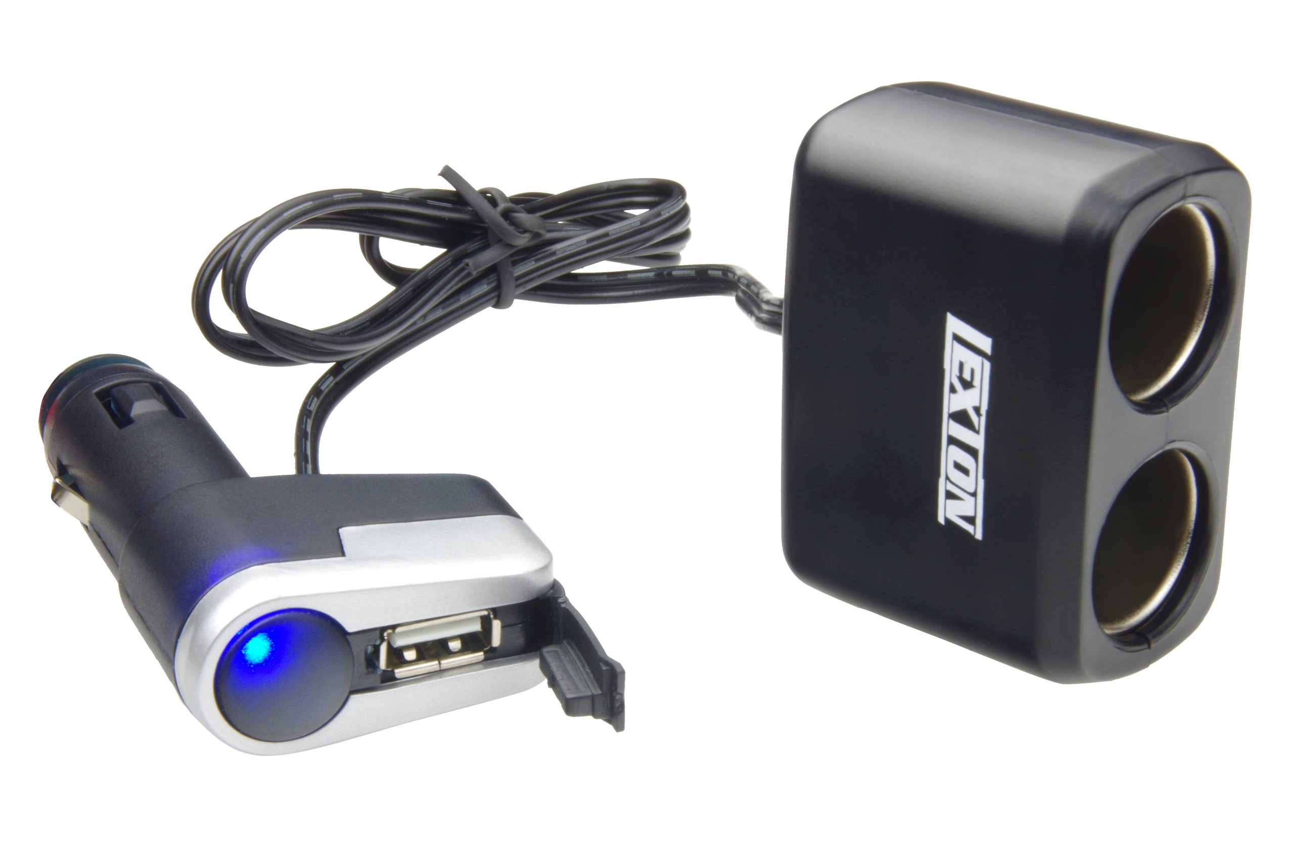 

Rozgałęziacz zapalniczki z dwoma gniazdami Usb