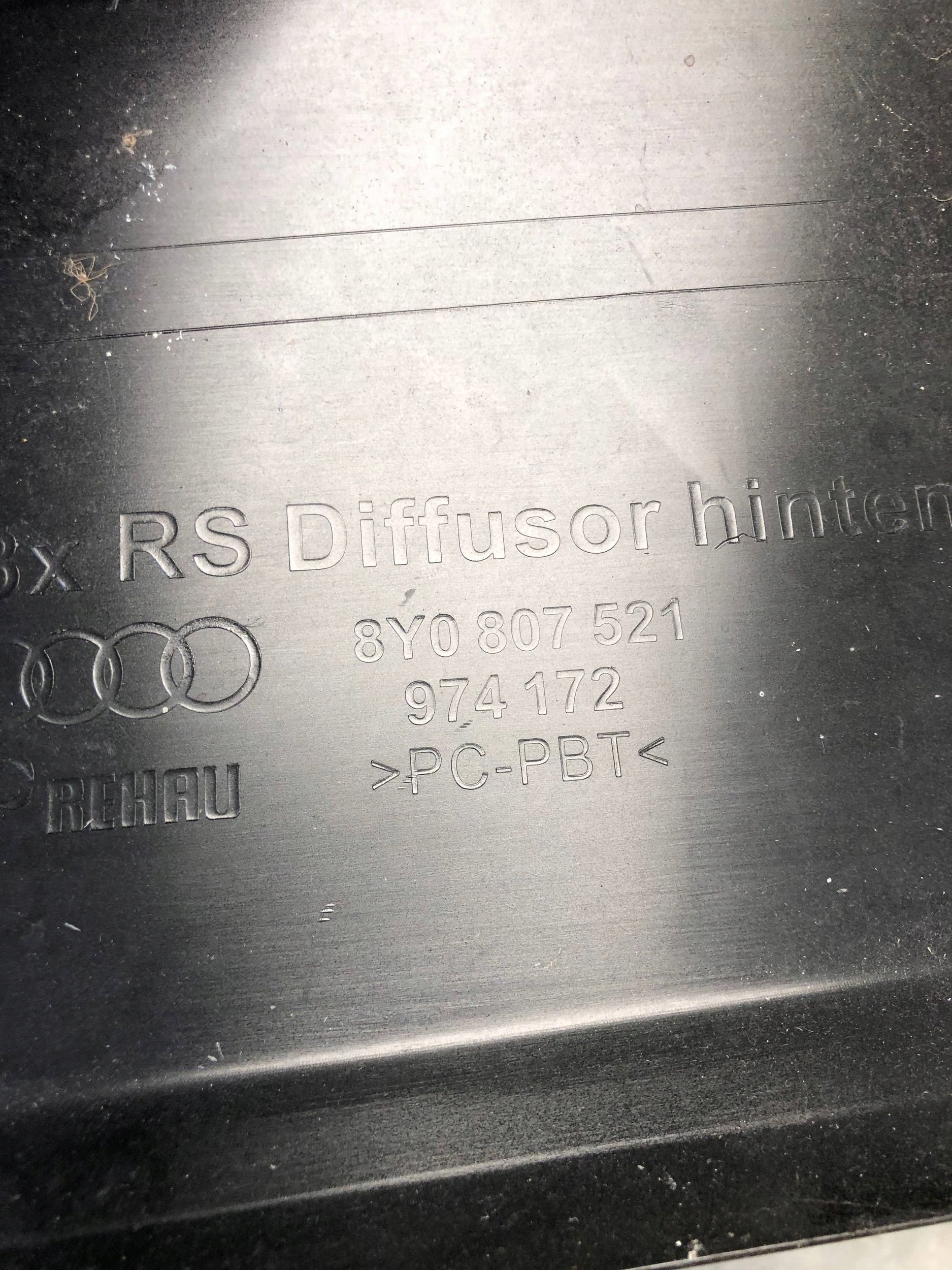 diffusore accessori Paraurti posteriore AUDI RS3 8Y 8Y0807521