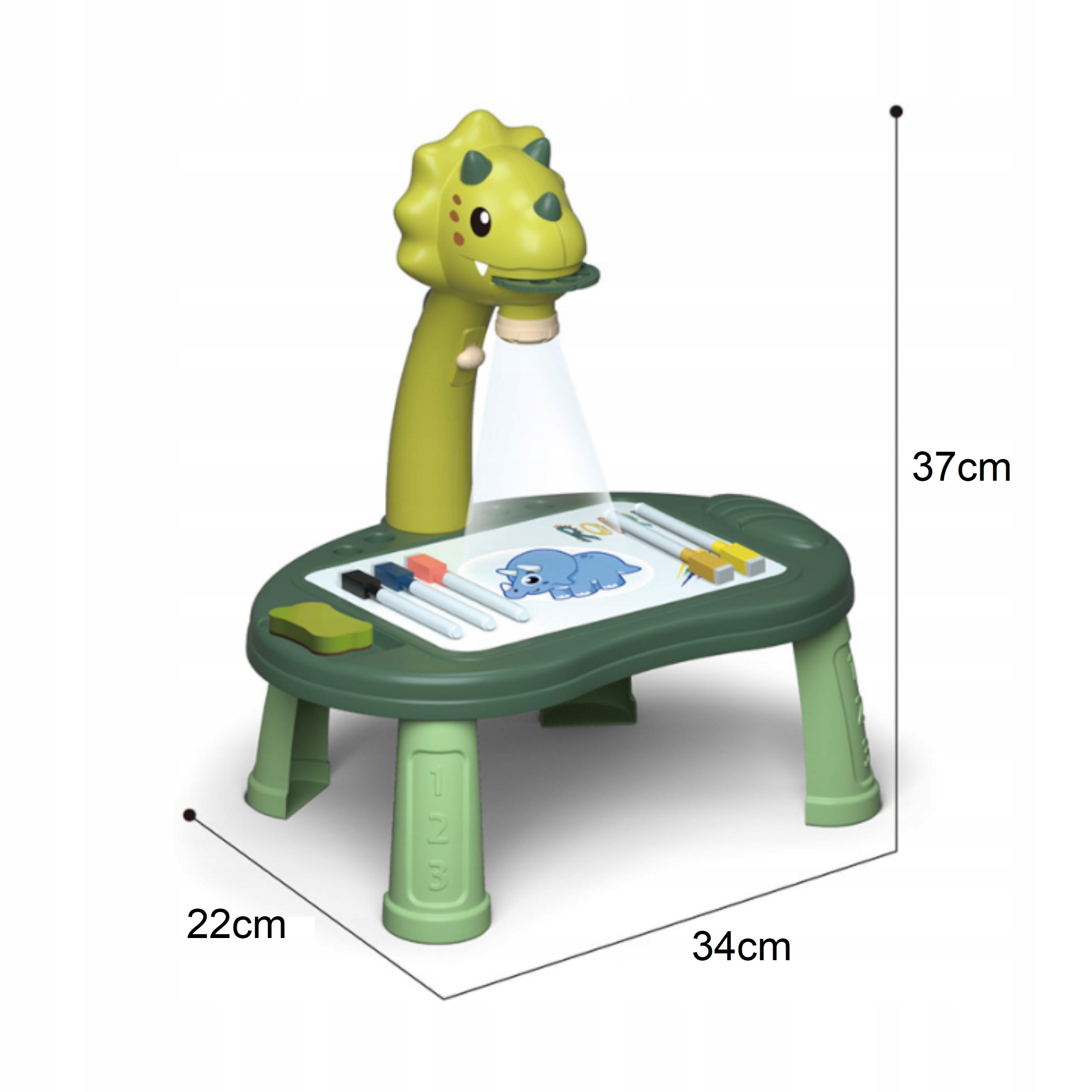 Projektor do rysowania dinozaur stolik chińczyk 41 Marka Luxma