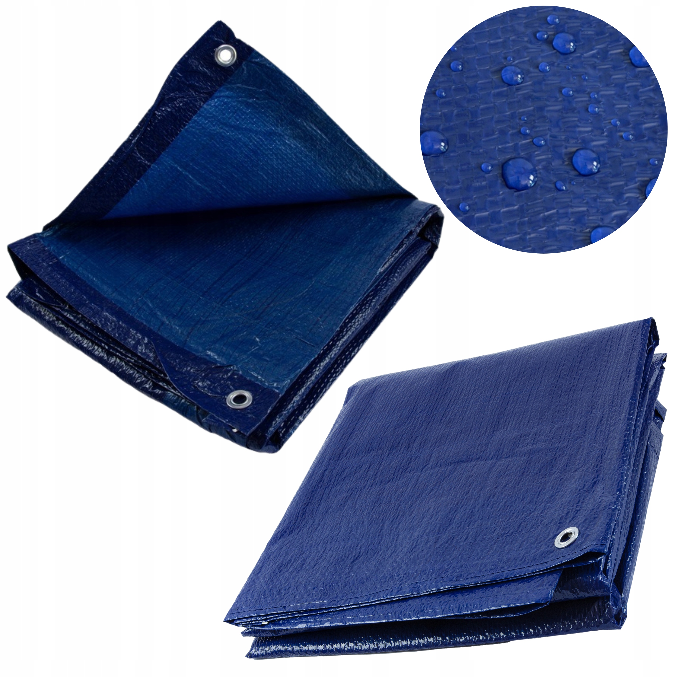 PLANDEKA 4X5m OKRYCIOWA UNIWERSALNA NIEBIESKA MATA