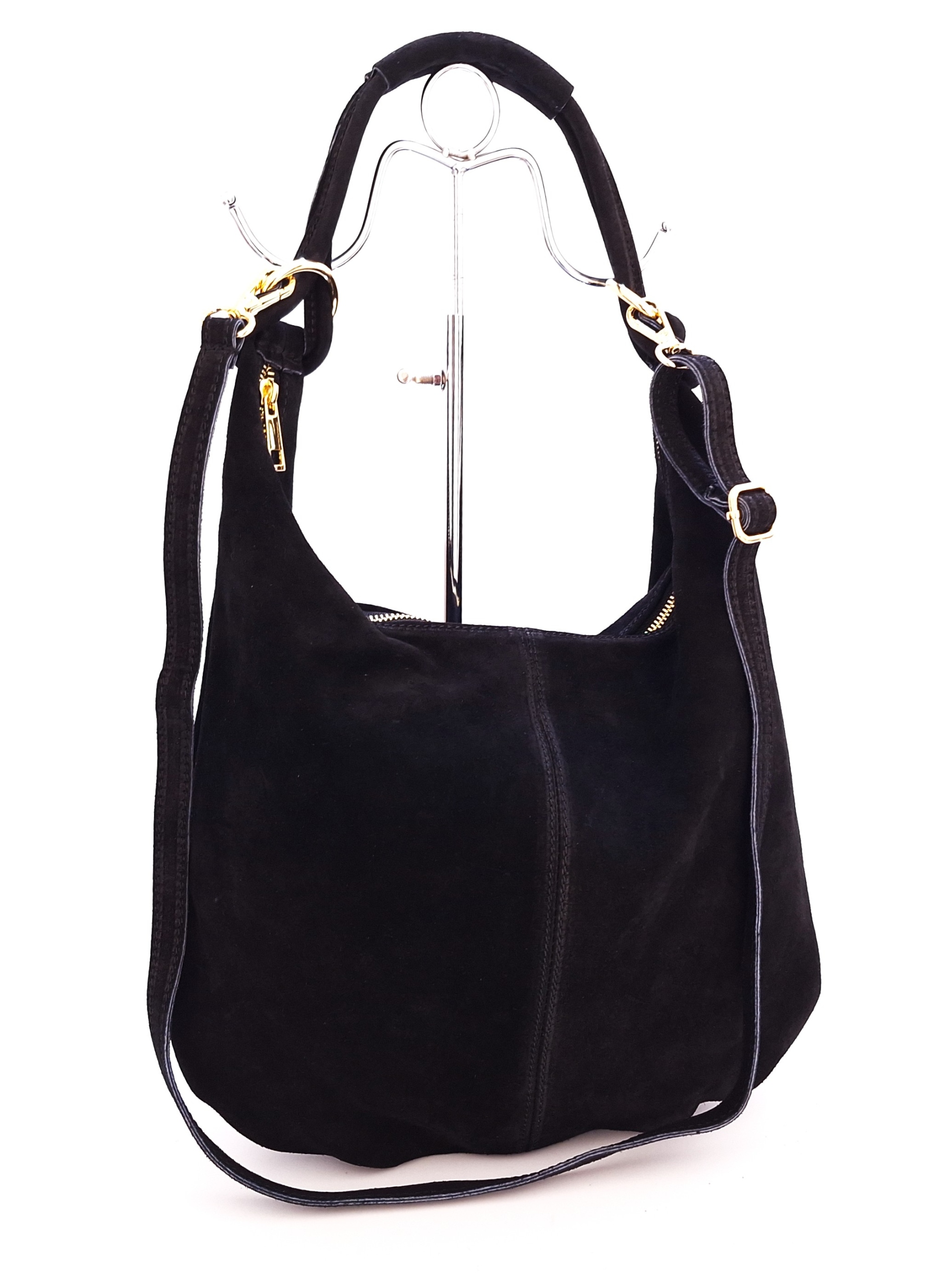 Kožená taška přes rameno Laura Biaggi TS11-319 černá