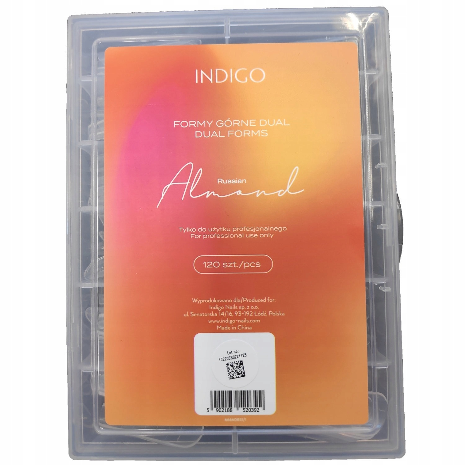 

Indigo formy górne dual form Almond 120 szt.