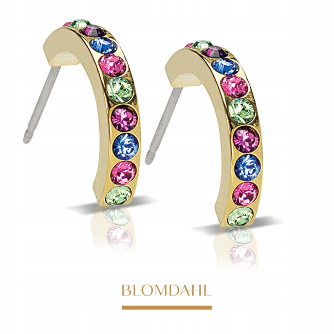 Blomdahl Kolczyki Hipoalergiczne Brilliance Curved Fantasy 15 mm