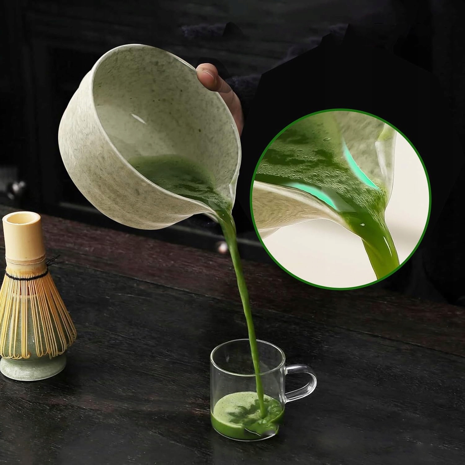 Dovanų matcha rinkinys 4 dalių su japoniškais priedais