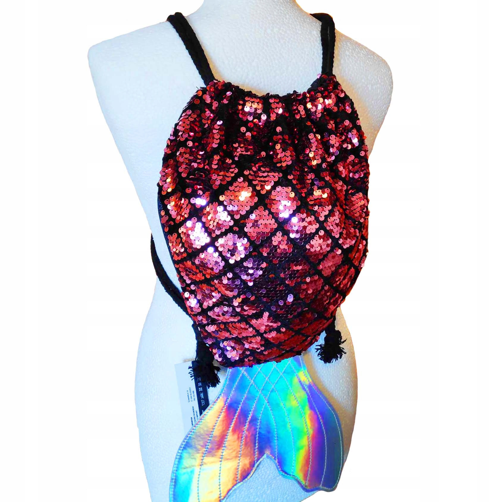 

Worek Plecak Mermaid Syrenka Cekin Szkolny na buty