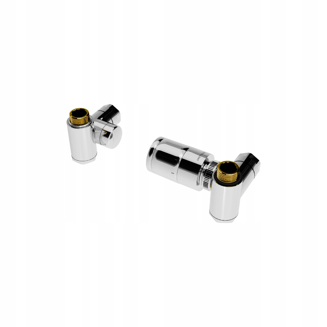 Termostatická sada Caldo tříosá, chromovaná, s hlavicí, pravá