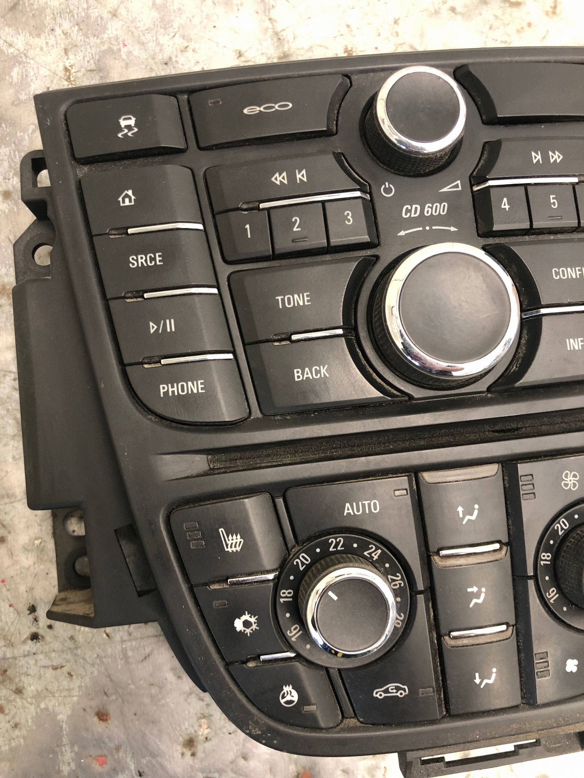 control panel OPEL ASTRA J 13397126 13435144