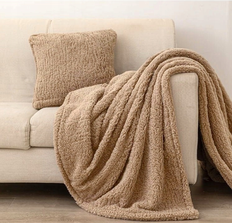 Nadýchaná deka Boucle 160x200 Útulný Beránek Ovečka béžová