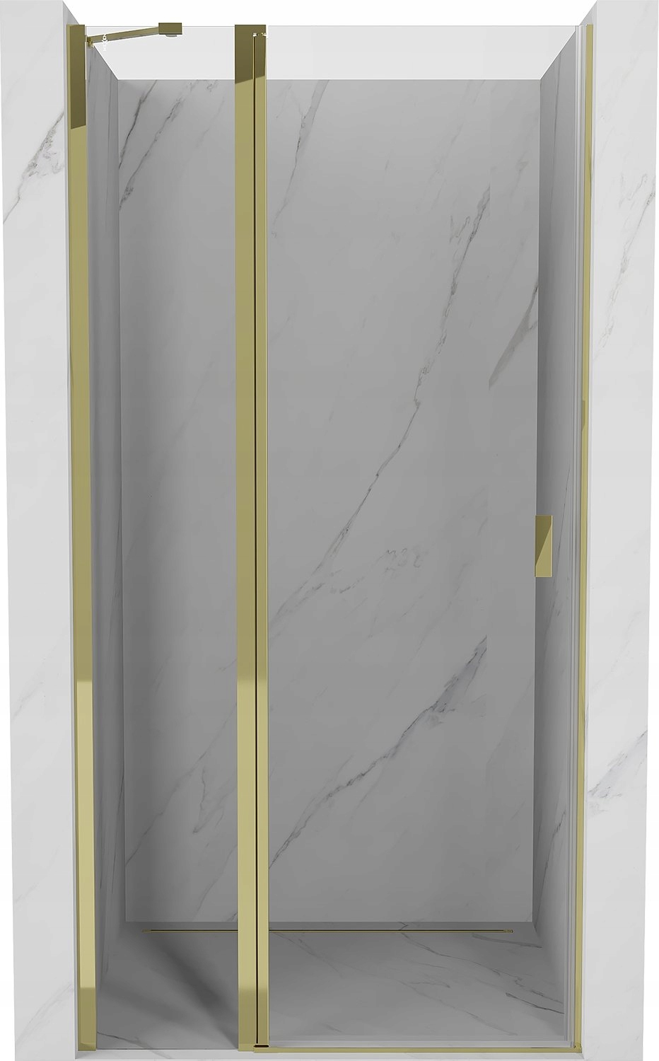 Mexen Mist Drzwi Prysznicowe Uchylne 80 CM Transparent Złote