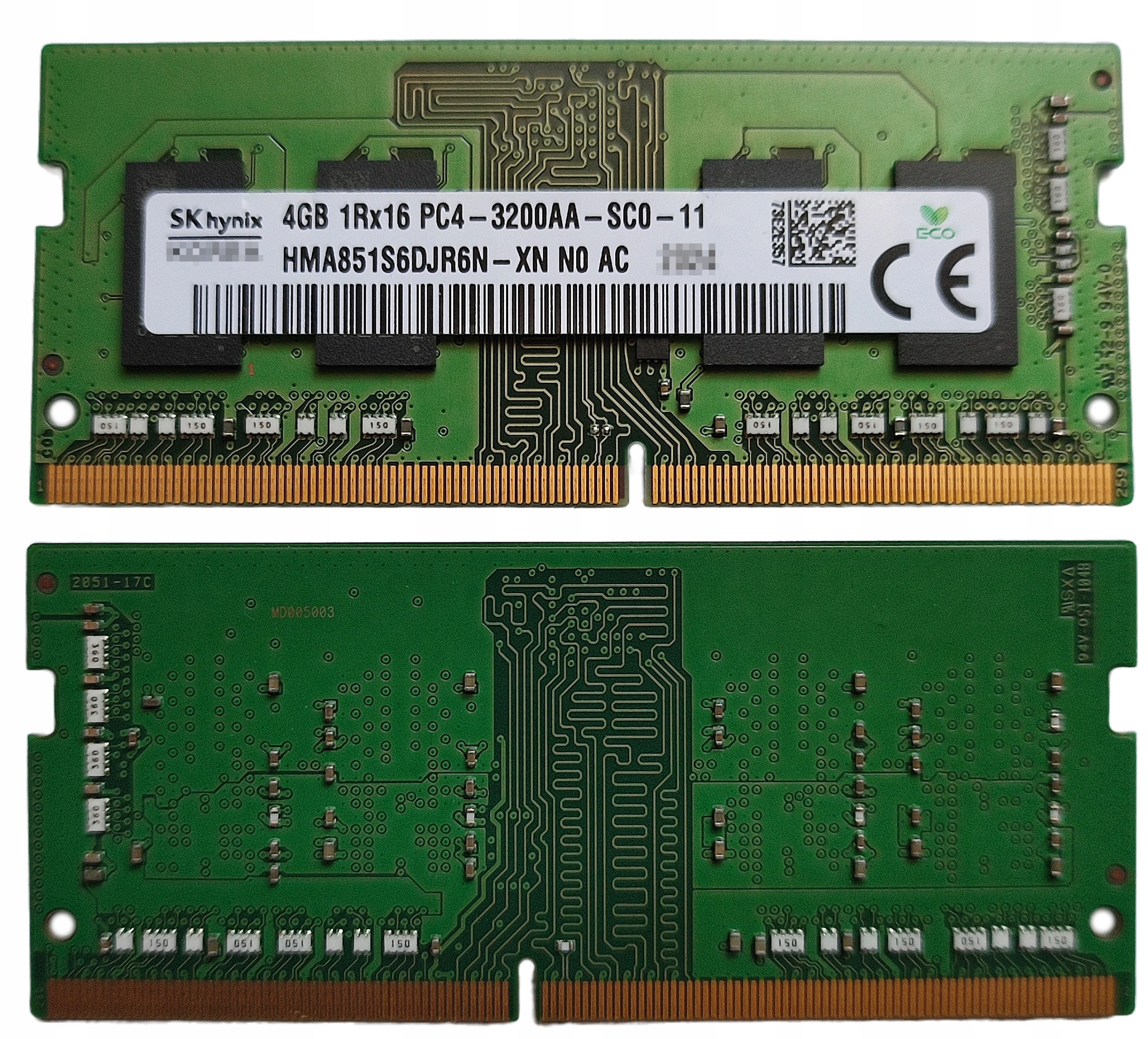 (n) 4GB 1*4GB Hynix DDR4 3200MHz 1,2V HMA851S6DJR6N-XN