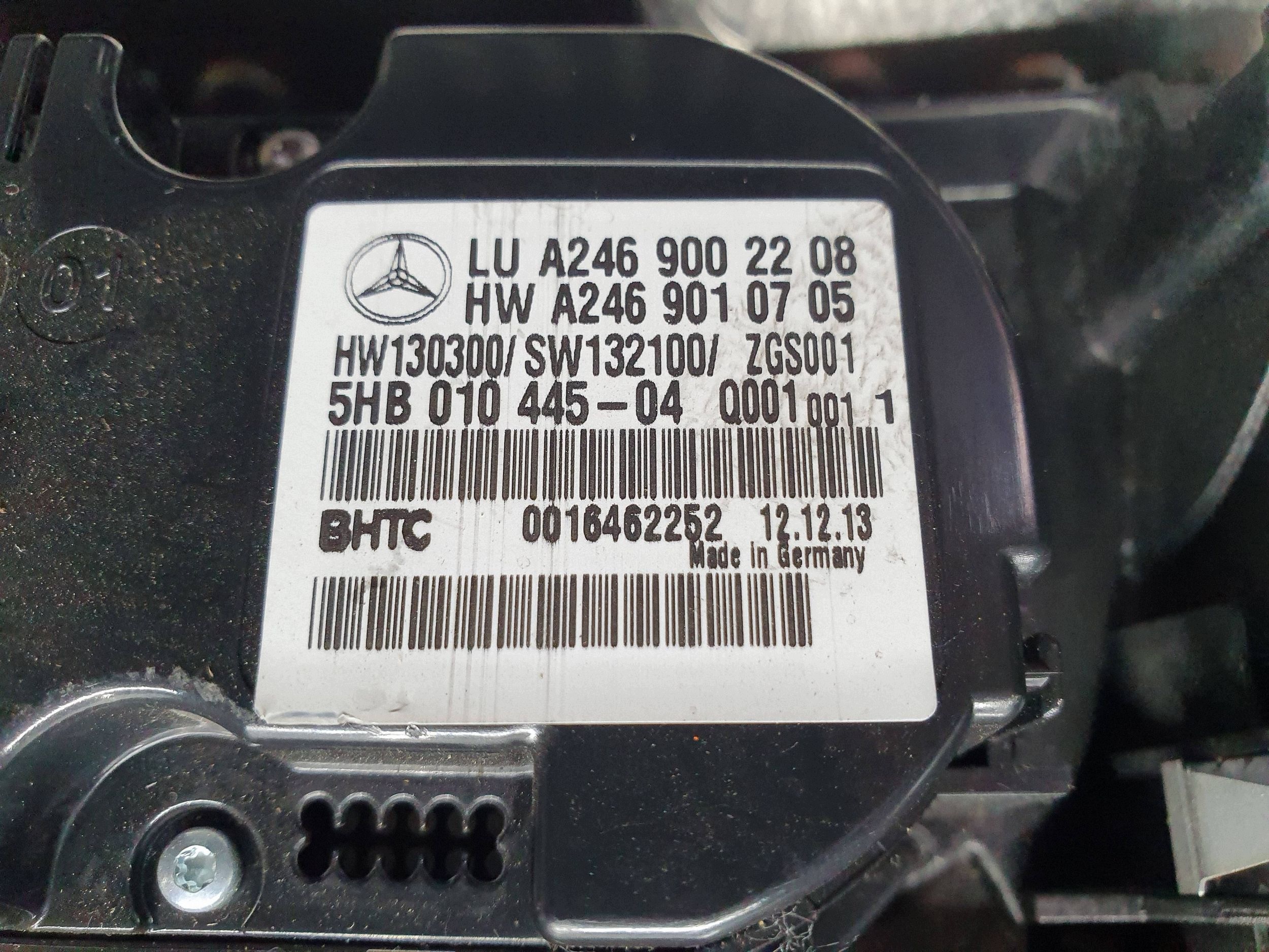 Châssis Moyen Unite commande clima A2469002208 MERCEDES W176 W246