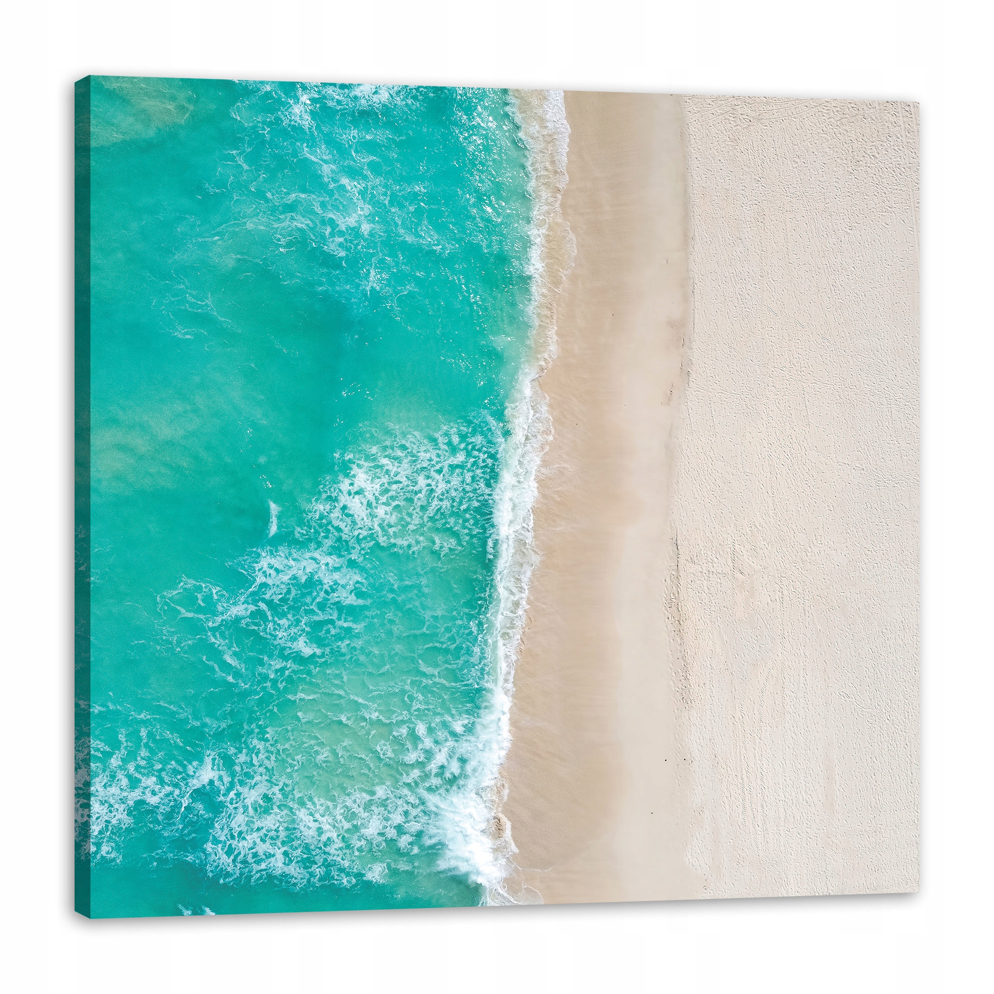 Obraz na plátně Voda Vlny Pláž Písek 80x80 cm Ideální jako dárek